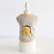 Fashion Plaid Animal Head Milk Dog Clothing