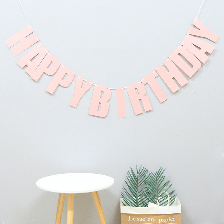 Laser Letters Birthday Pull Flag Decoration Party Supplies