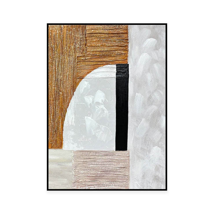 Modern Gold Simple Abstract Handmade Oil Painting Original Decoration Living Room Contemporary Home Decor Wall Art