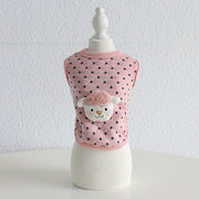 Fashion Plaid Animal Head Milk Dog Clothing