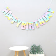 Laser Letters Birthday Pull Flag Decoration Party Supplies