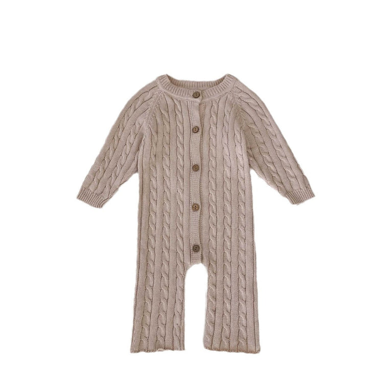 Handmade Twist Baby Jumpsuit Knitted