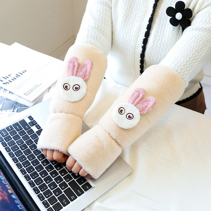 Long Two-in-one Sleeve Plush Hand Guard Kids Oversleeves