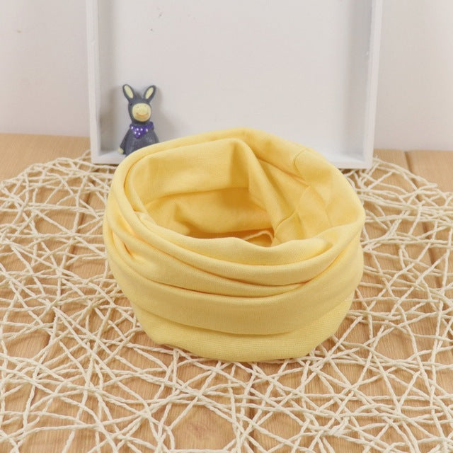 Cute Cotton Kids Scarf Baby Solid Autumn Winter Warm Scarves