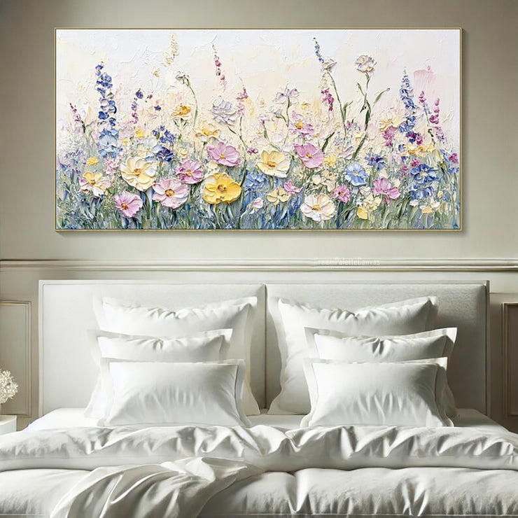 Handmade Oil Painting Canvas Wall Art Decoration 3D Palette Knife Flowers For Home Living Room Decor Rolled Frameless Unstretched Painting