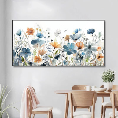 Handmade Oil Painting Canvas Wall Art Decoration Watercolor Fresh And Delicate Flowers For Home Living Room Dining Room Decor Rolled Frameless Unstretched Painting