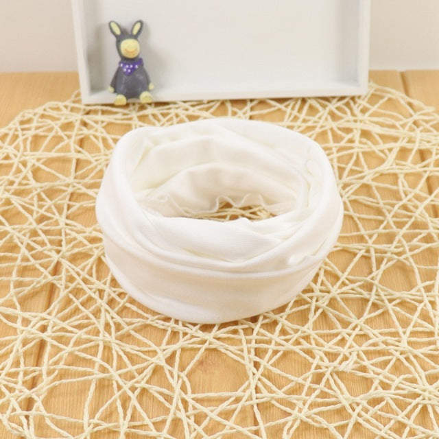 Cute Cotton Kids Scarf Baby Solid Autumn Winter Warm Scarves