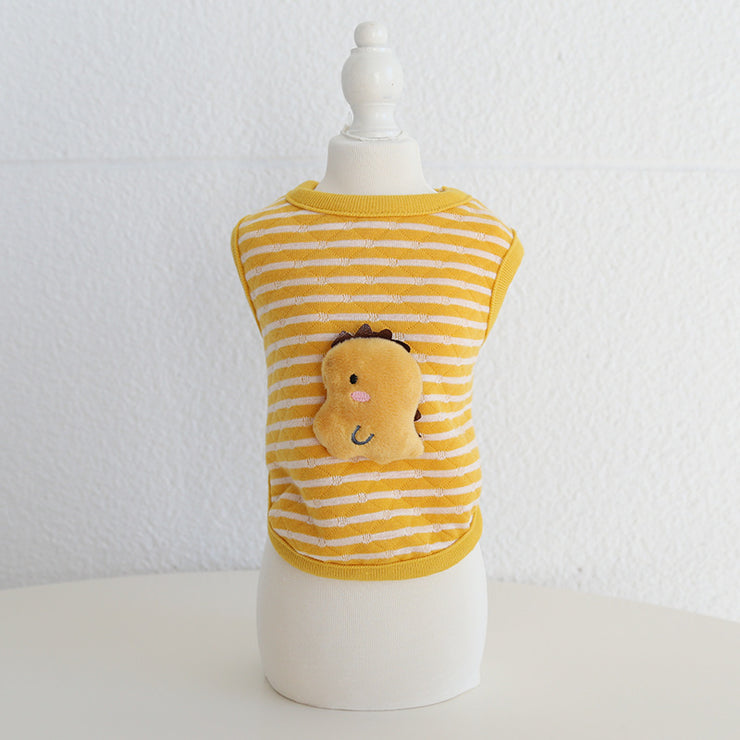 Fashion Plaid Animal Head Milk Dog Clothing