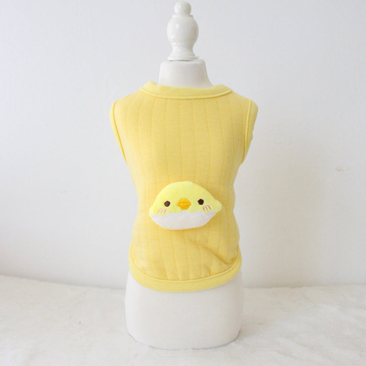 Fashion Plaid Animal Head Milk Dog Clothing