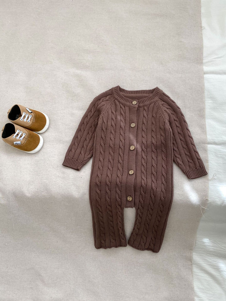 Handmade Twist Baby Jumpsuit Knitted