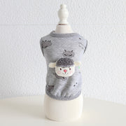 Fashion Plaid Animal Head Milk Dog Clothing