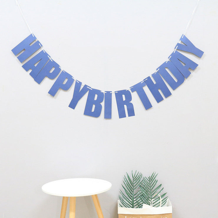 Laser Letters Birthday Pull Flag Decoration Party Supplies