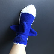 Christmas Knitted Socks Blue Cartoon Room Socks
