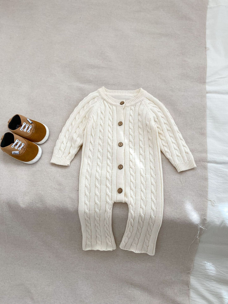 Handmade Twist Baby Jumpsuit Knitted