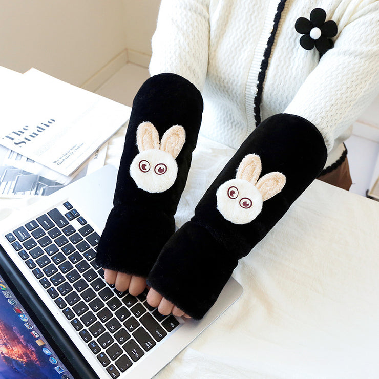 Long Two-in-one Sleeve Plush Hand Guard Kids Oversleeves