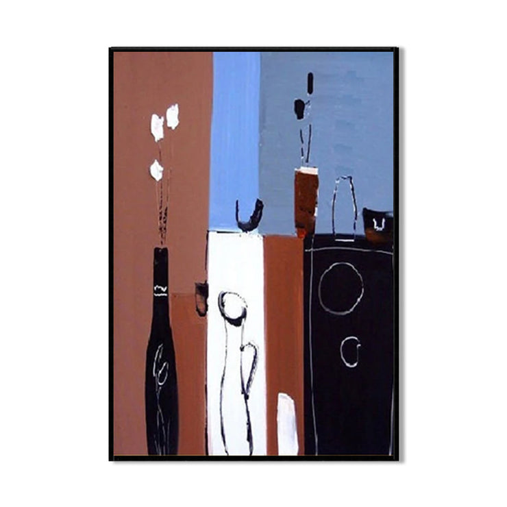 Handmade Oil Painting Canvas Wall Art Decoration Retro Abstract For Home Room Decor Rolled Frameless Unstretched Painting