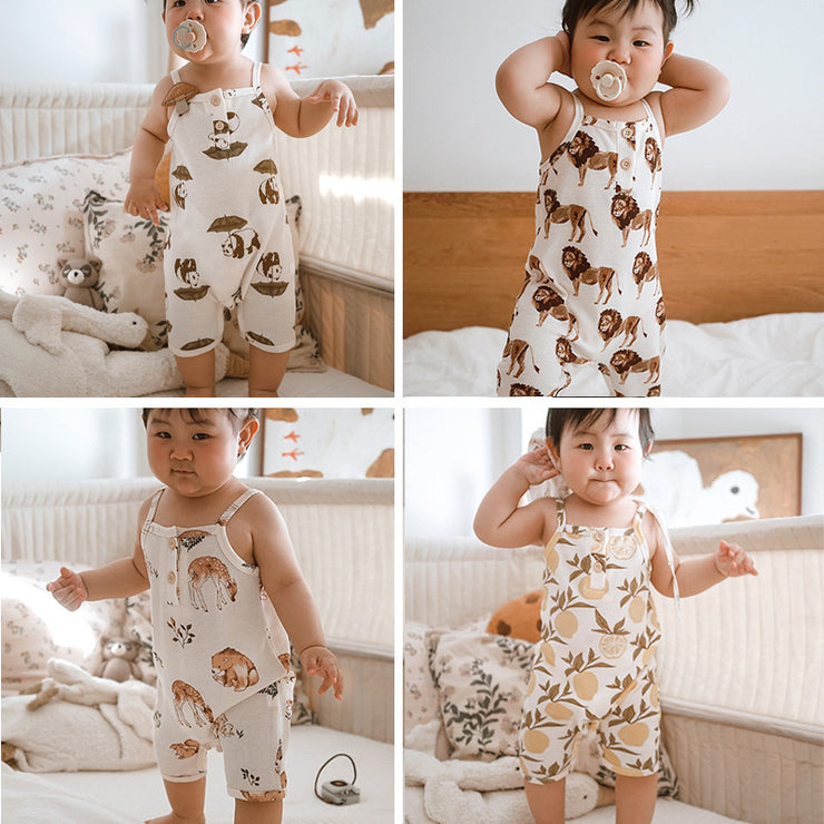 Baby Jumpsuit Class A Waffle Baby Going Out Clothes